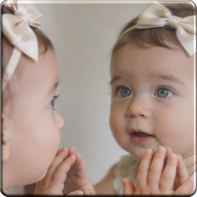 Bebé con espejo