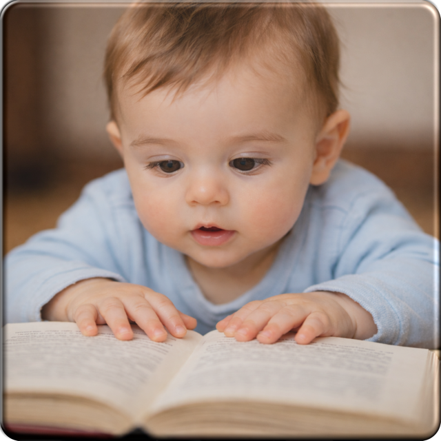 Bebé con librero