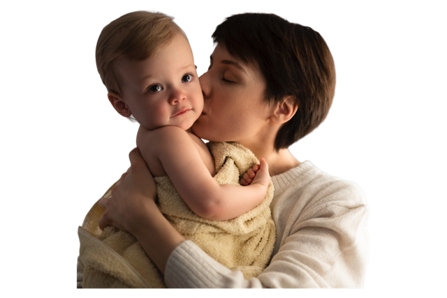 Mamá creando letras